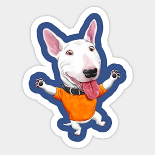 Happy Bull Terrier Sticker